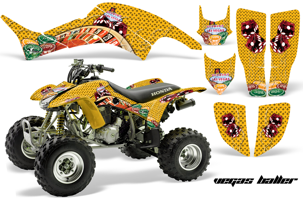 Honda TRX400EX Graphics Kit MUSTARD YELLOW VegasBaller JPG